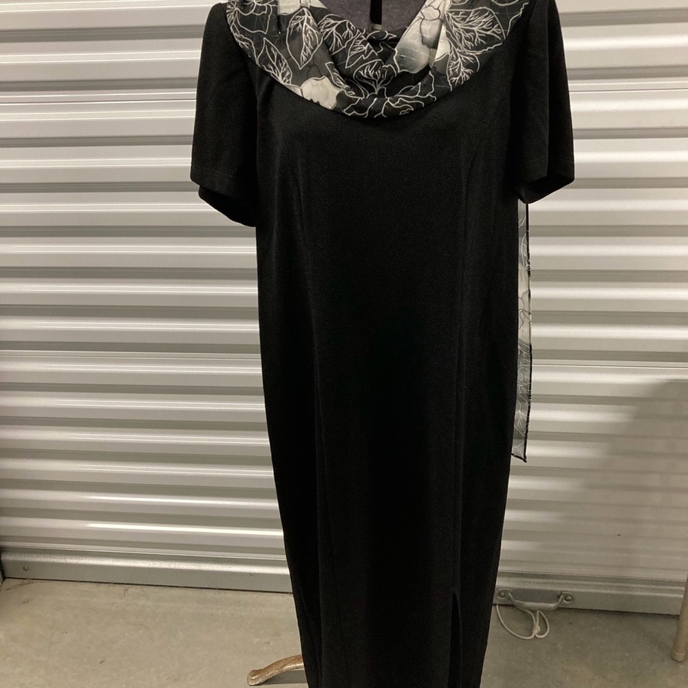 18W Dress with Scarf by Ultra Dress New York